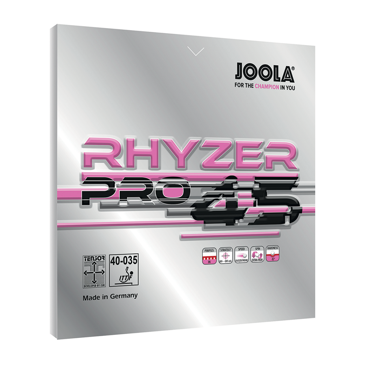 JOOLA Rhyzer Pro 45 Table Tennis Rubber - High Performance Ping Pong Paddle Rubber for Spin & Speed | Perfect for Tournament Play & Professional Training