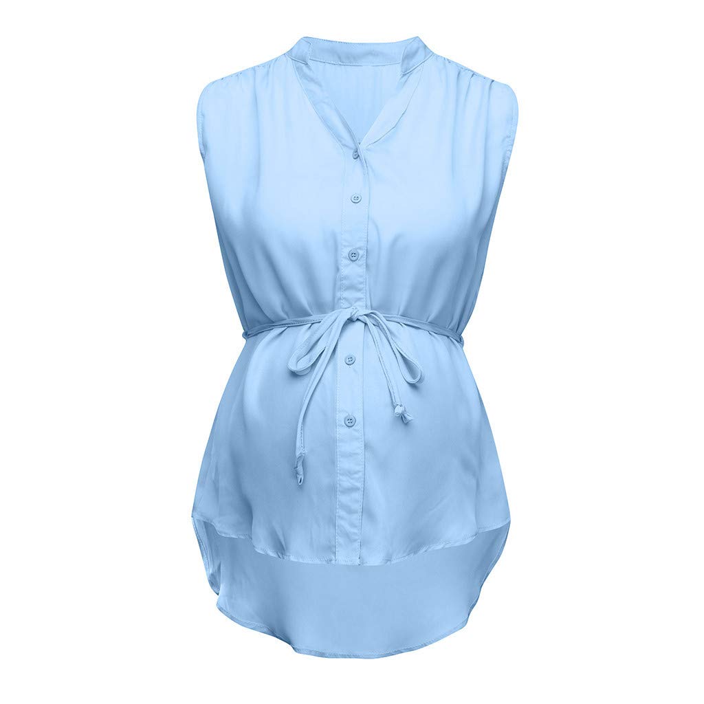 Women's Nursing Tops for Breastfeeding - Summer Maternity Blouse with Solid & Striped Patterns | Comfortable Nursing Clothes for New Moms | Perfect for Daily Wear, Outings & Nursing in Public