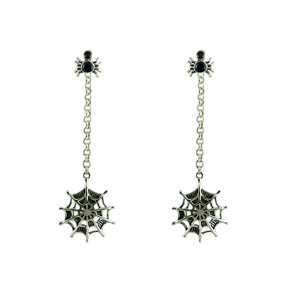 Fourseven 925 Sterling Silver Spider Earrings for Women & Girls | Dainty Halloween Jewelry Gift for Costume Parties & Everyday Wear