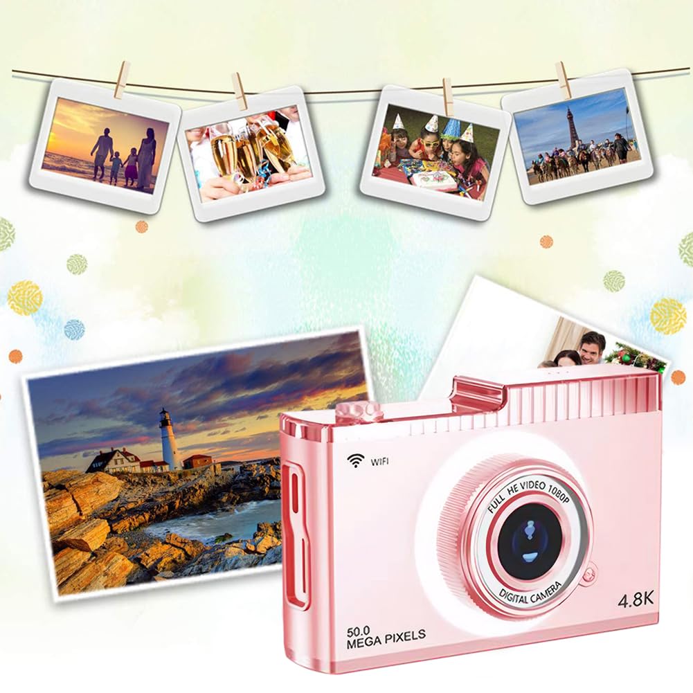 LYEAA 4K 50MP Digital Camera with 8x Optical Zoom, WiFi, Auto Focus & Fill Light - Vlogging Camera for YouTube, Travel Photography & Family Events