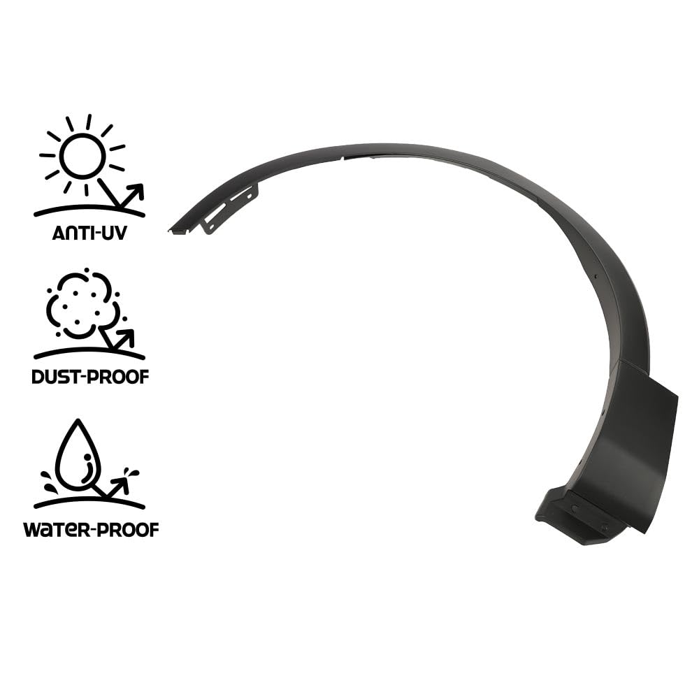 CHEDA Fender Flares for 2011-2015 Ford Explorer - Front Left Black Wheel Cover Arch Trim (FO1290126) | Durable Car Body Protection for Off-Road & Daily Driving