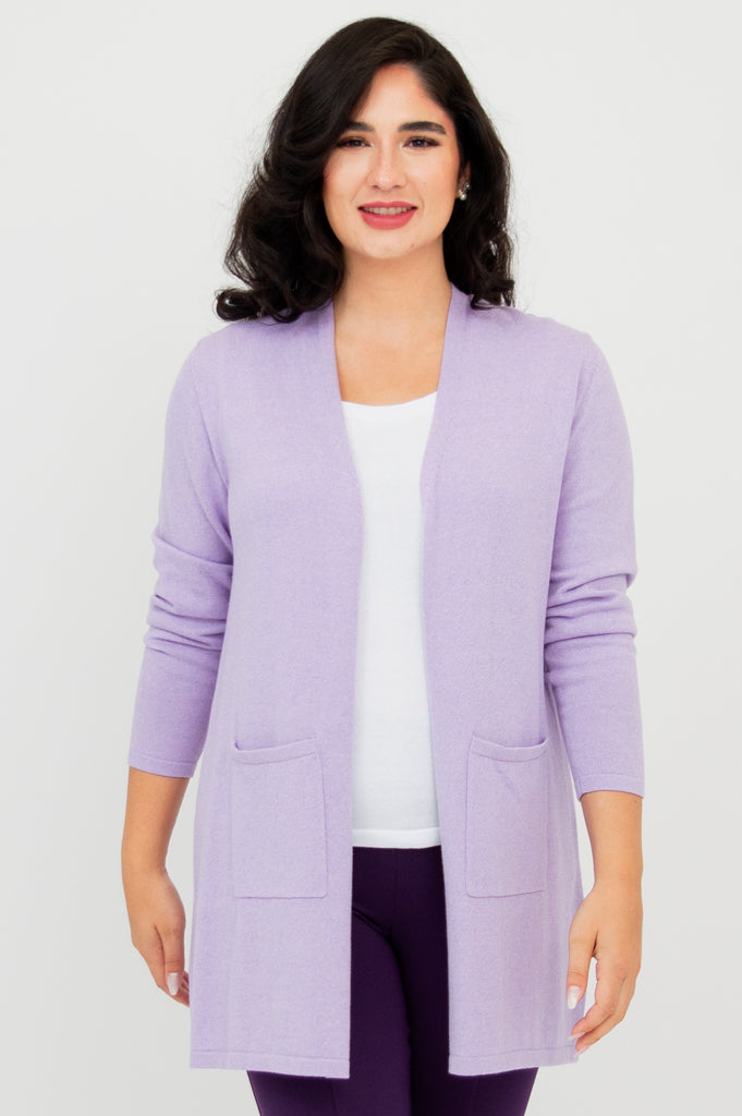 Justine Women's Lavender Cotton Sweater - Soft & Comfortable Pullover for Casual Wear, Office & Fall Outfits