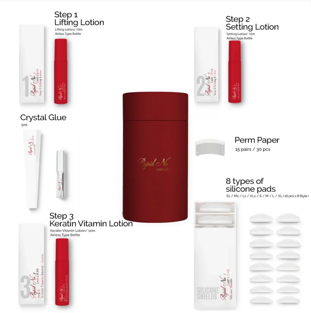 Professional Lash Lift Kit for Salon & Home Use - Strong Lash Perm Solution with Long-Lasting Results - Perfect for Lash Artists, Stylists & DIY Beauty Enthusiasts