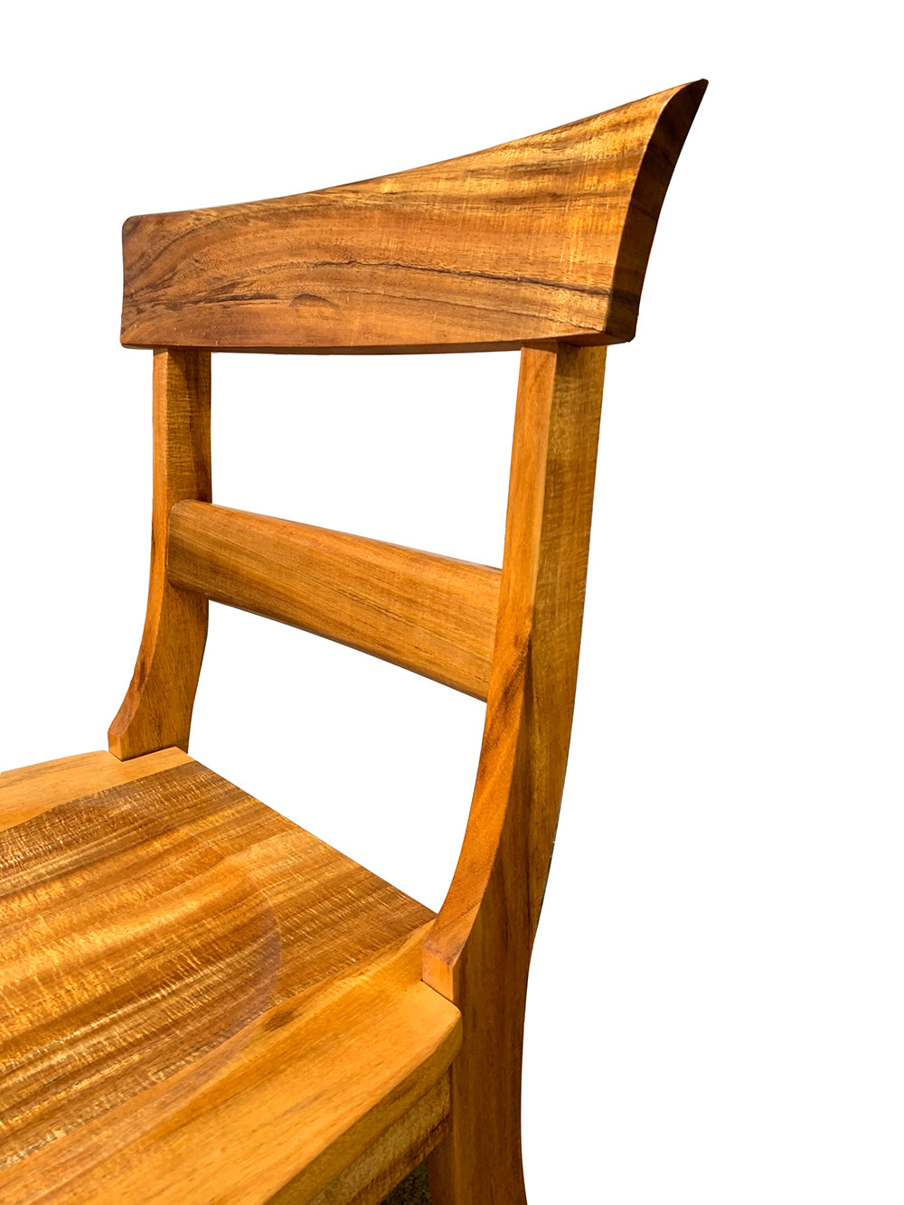 Admiralty Solid Koa Wood Chair - Handcrafted Wooden Dining Chair with Comfortable Seat - Perfect for Dining Room, Kitchen, and Home Decor