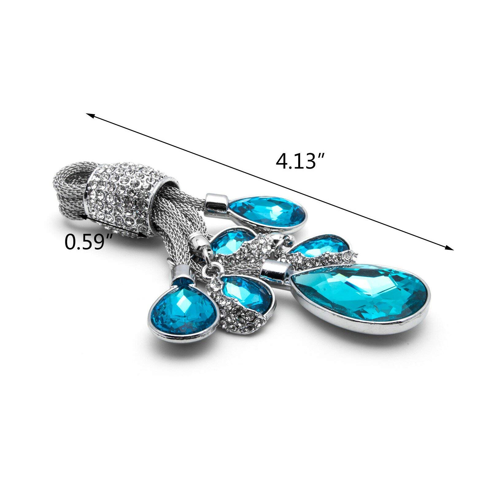 Shining Crystal Car Keychain - Diamond Bling Key Holder Ring with Water Drop Design, Universal Fit for All Vehicles | Perfect Gift for Car Enthusiasts & Stylish Accessory