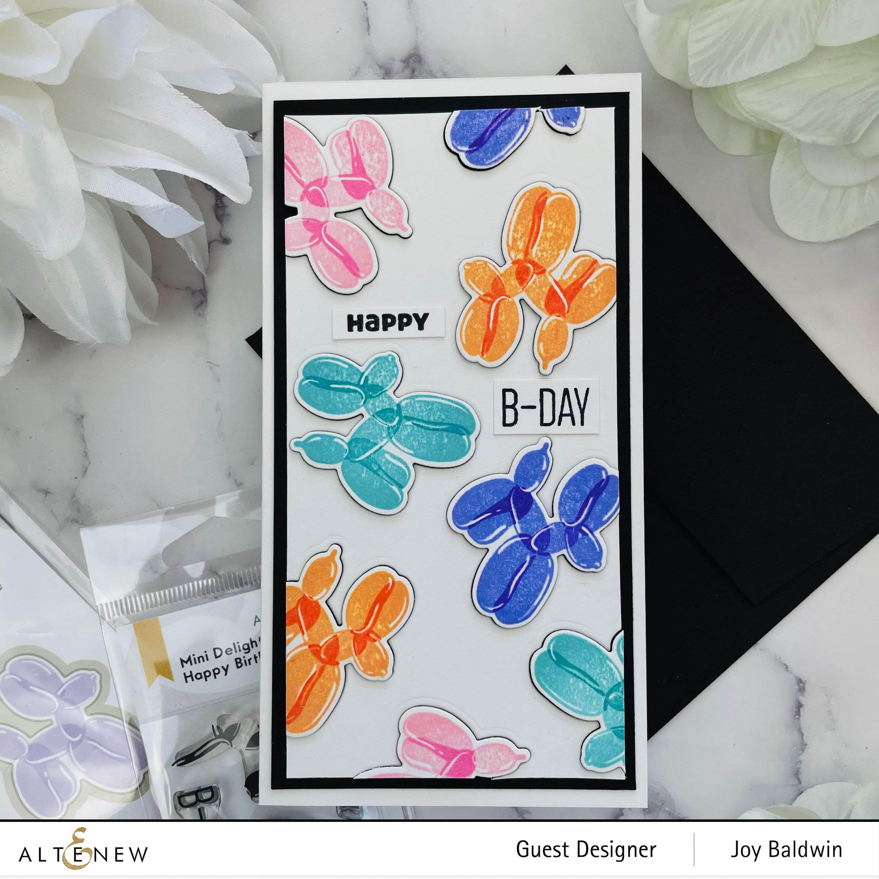 Mini Delight Happy Birthday Stamp & Die Set for Card Making - Perfect for DIY Greeting Cards, Scrapbooking & Paper Crafts