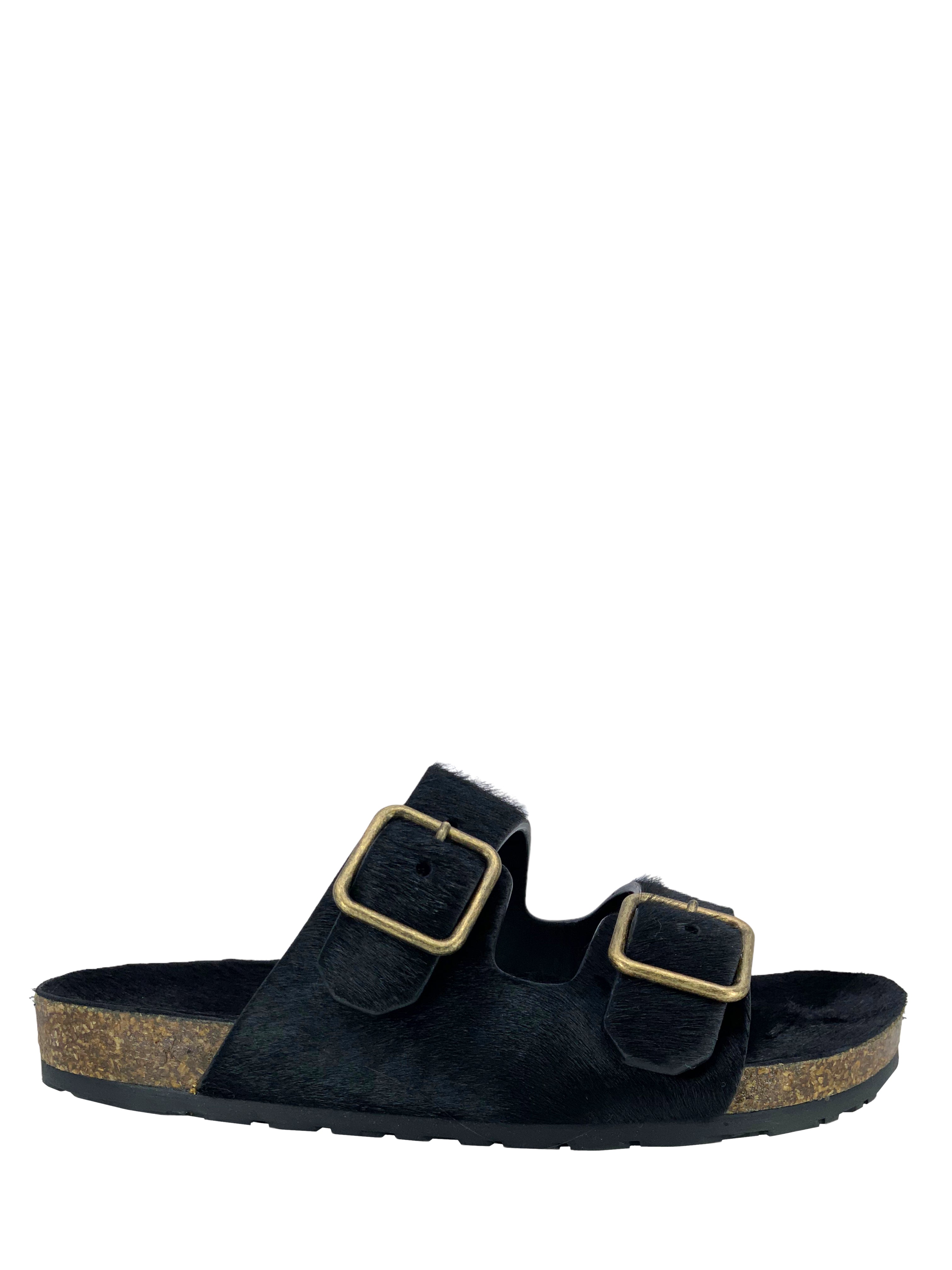 SAINT LAURENT Jimmy Pony Hair Flat Sandals Women's Size 6.5 - Luxury Designer Slide Sandals for Summer, Beach & Casual Outings