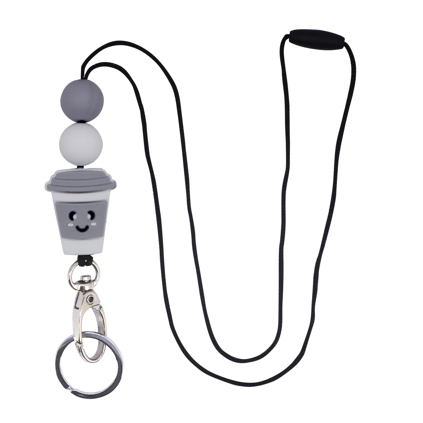 Cute Silicone Beaded Breakaway Lanyard for ID Badges & Keys - Teacher, Student, Office Use