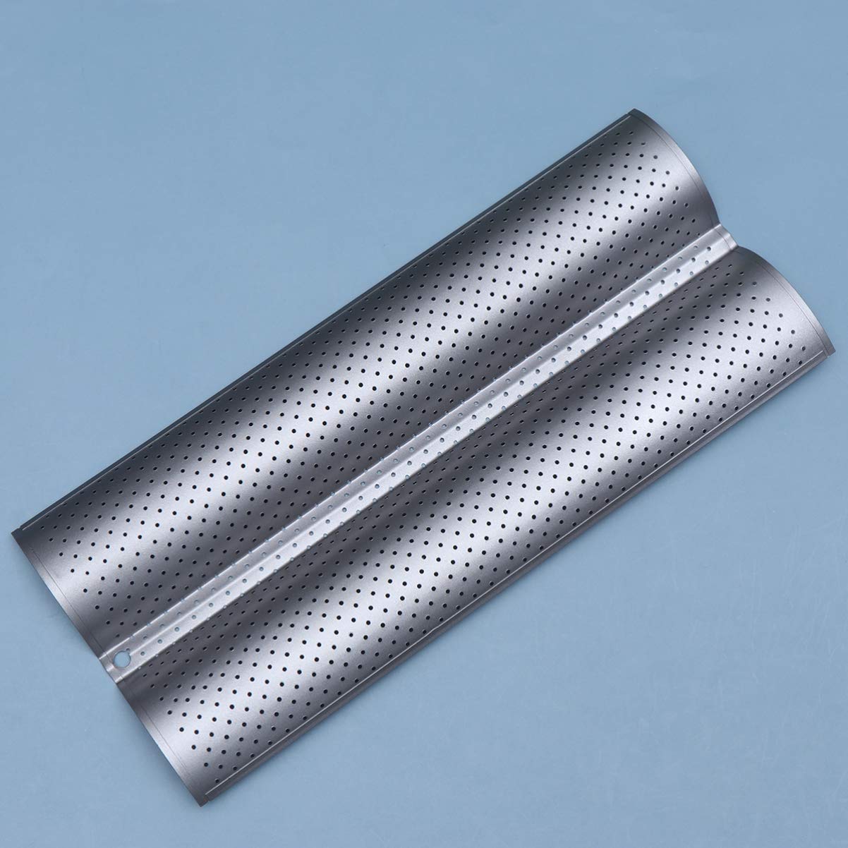 Hemoton Nonstick Perforated Bread Pan Set - 2 Pack Waved Loaf Baking Tray Mold for Homemade Bread, Sandwich & Toast | Small Silver | Perfect for Home Kitchen, Baking Enthusiasts & Gift Giving