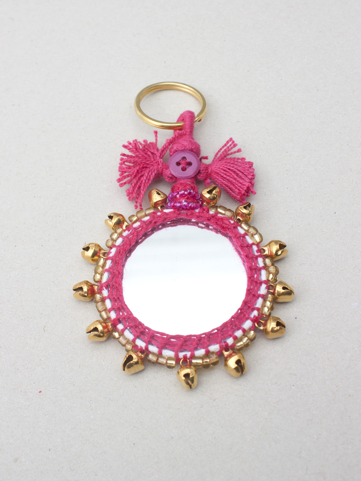 Stylish Bell Mirror Keychains - Durable & Decorative Key Rings for Women, Men & Kids - Perfect for Gifts, Handbags, Backpacks & Key Organization