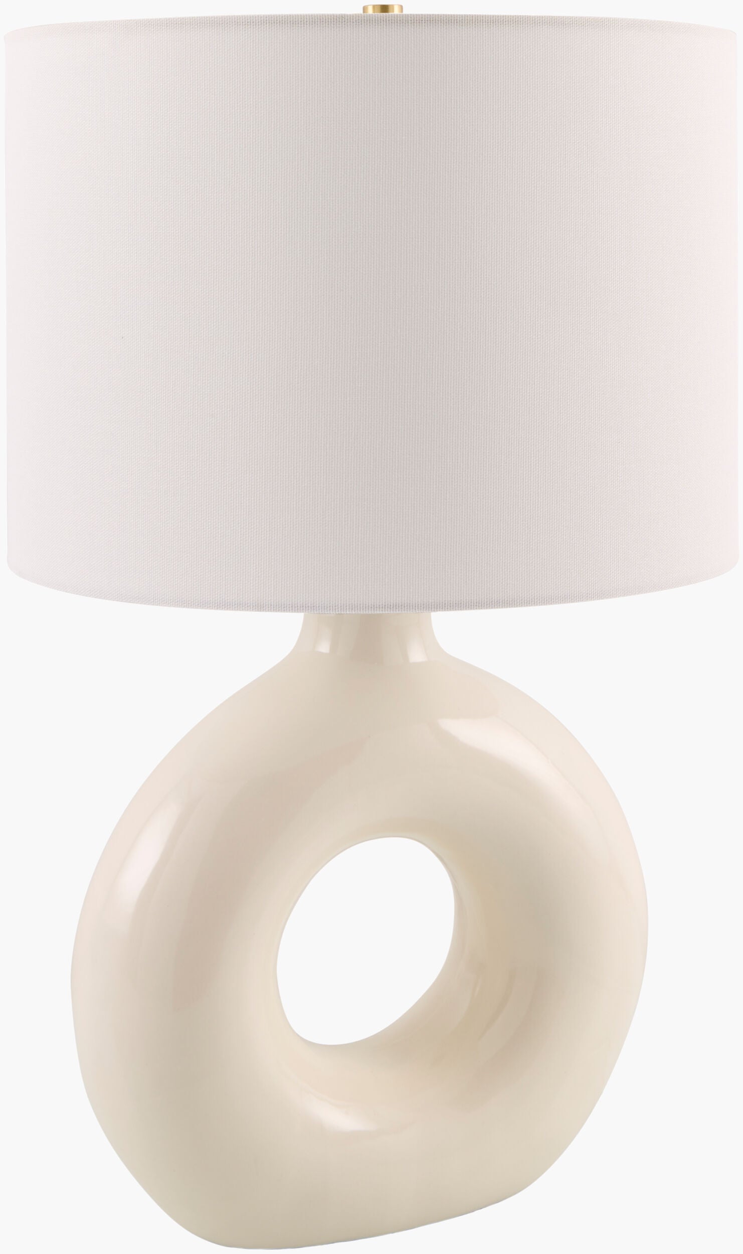 White Solara Table Lamp - Modern Circle Design for Bedroom, Living Room & Office | Energy Efficient LED Desk Light for Home Decor & Workspace