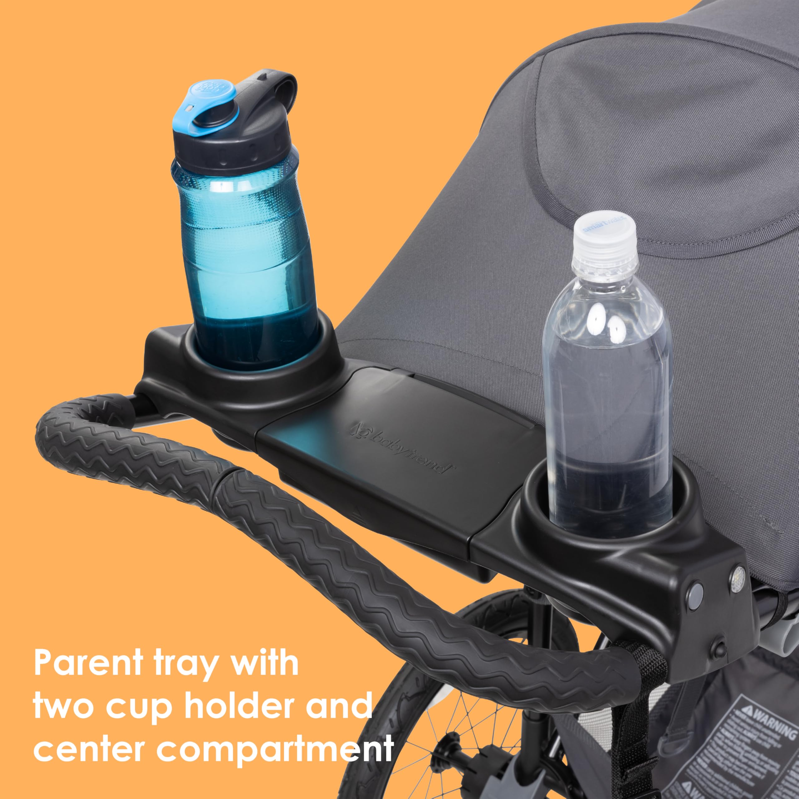 Baby Trend Expedition® Zero Flat Jogger Stroller with LED Lights - Dash Grey | Lightweight Travel Stroller for Infants & Toddlers | Perfect for Jogging, Shopping & Outdoor Adventures