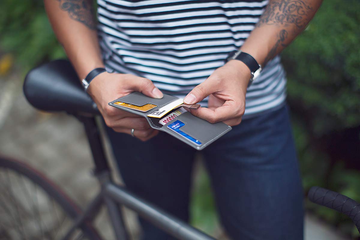 Bellroy Slim Sleeve - Ultra Thin Minimalist Leather Wallet for Men & Women | Holds 12 Cards & Cash | RFID Protection | Perfect for Everyday Carry, Travel & Business