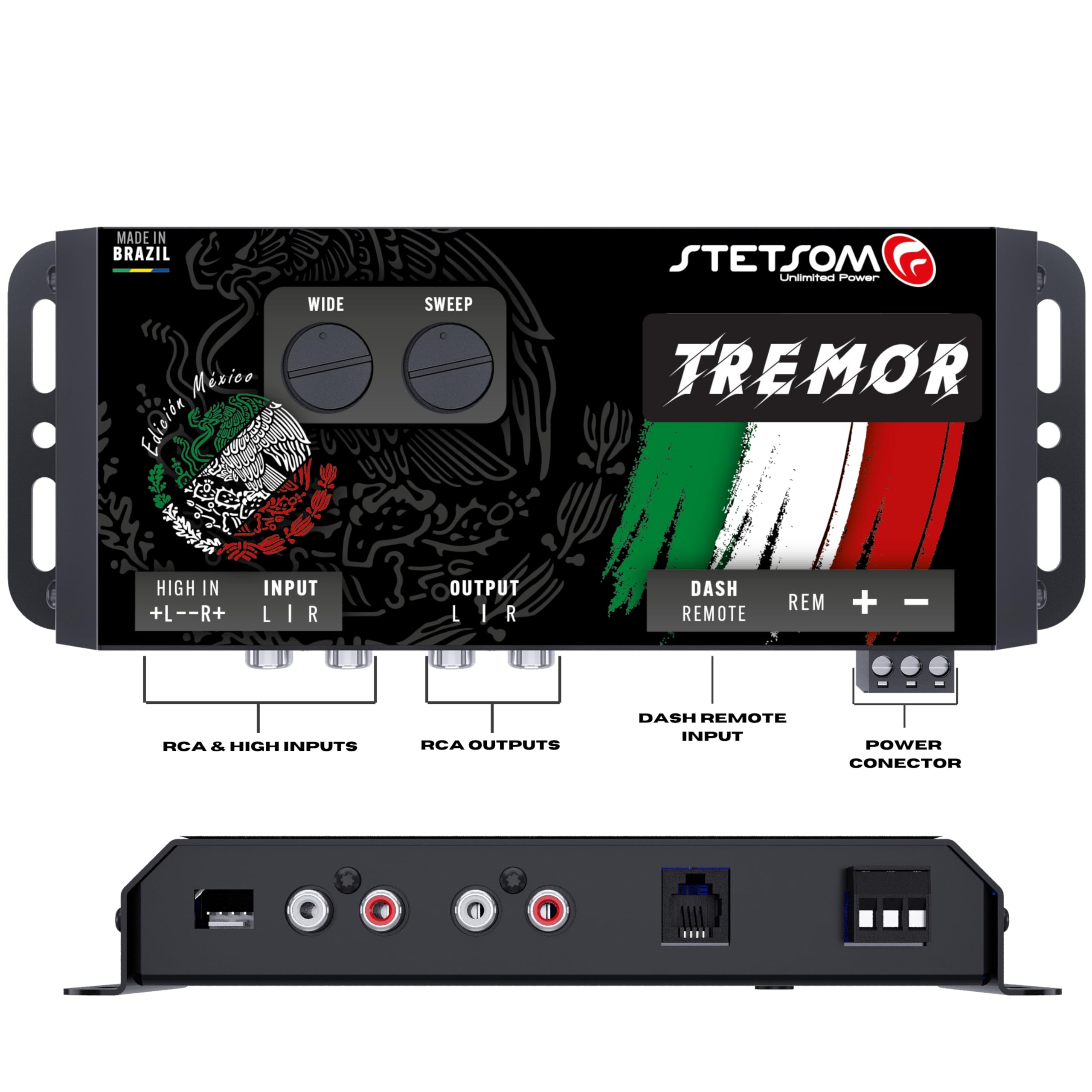 Stetsom Tremor Bass Restoration Processor - Car Audio Bass Booster & Expander with Remote Control | Enhance Your Car Audio System for Deep Bass (No Mexico Sticker) | Perfect for Car Enthusiasts & Road Trips