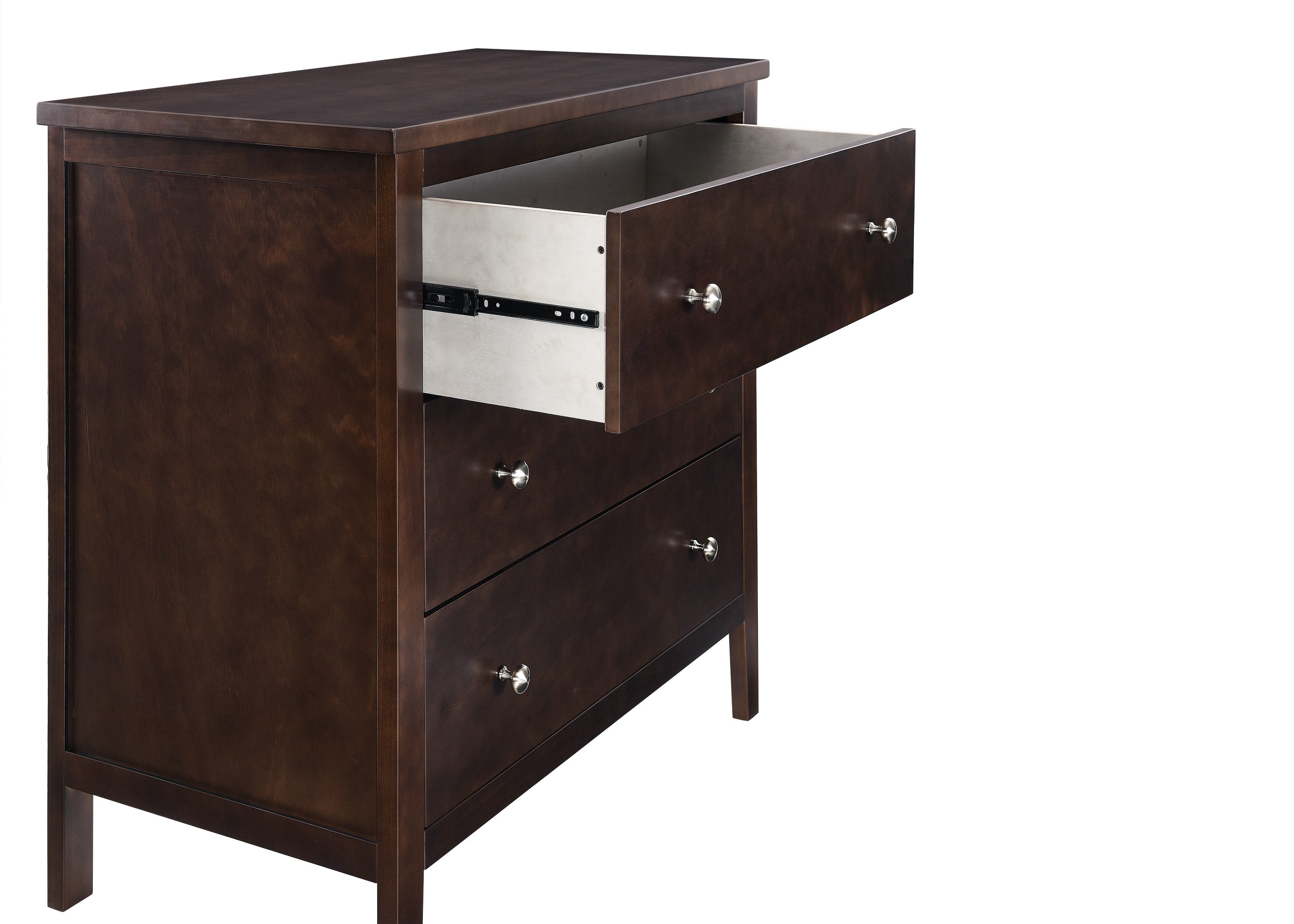 Campbell 3 Drawer Dresser - Wooden Chest of Drawers for Bedroom Storage, Organizer for Clothes & Accessories | Perfect for Home, Dorm, Nursery & Office Organization