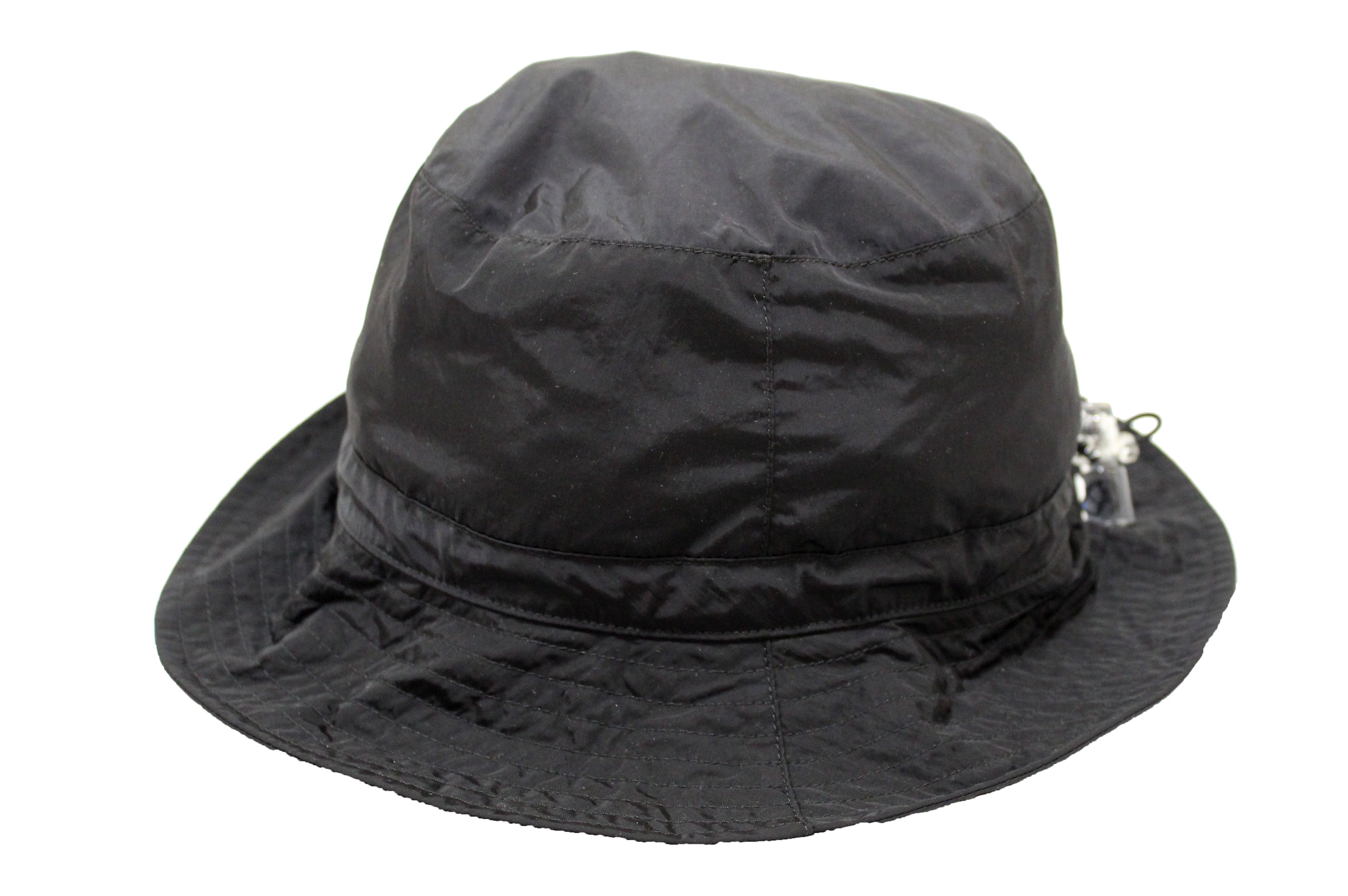 Authentic Louis Vuitton Black Nylon 2054 Packable Bob Hat for Women | Lightweight Travel Cap for Outdoor Activities, Beach & Casual Wear