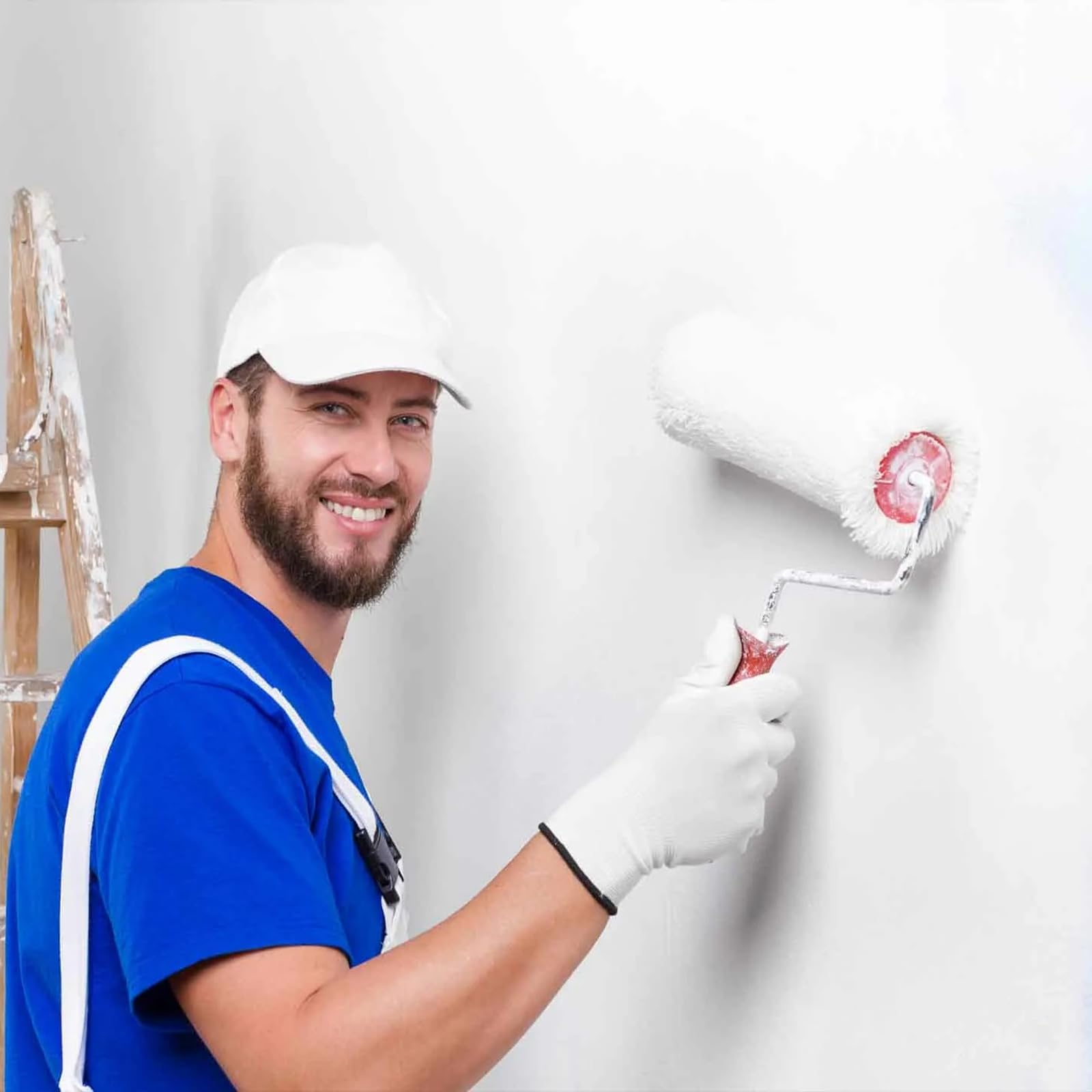 24 Pack 9 x 3/8 Inch Microfiber Paint Roller Covers - Professional Wall & Ceiling Painting Supplies - Perfect for Home DIY Projects, Interior Painting & Smooth Finish Applications