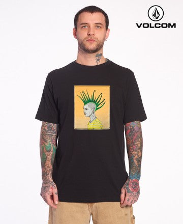 Volcom Te Mc Altarium Basic Black T-Shirt - Men's Casual Short Sleeve Cotton Shirt for Everyday Wear & Street Style