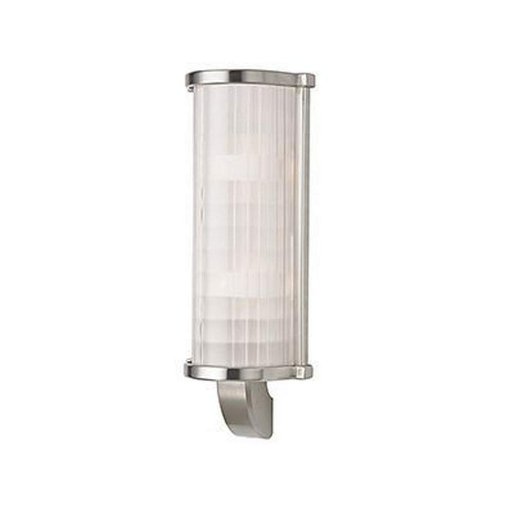 Arcadia 2-Light Bathroom Vanity Light Fixture - Satin Nickel Finish with Frosted Glass Shade for Modern Bathroom & Powder Room Lighting