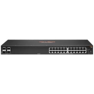 Aruba 6000 24G 4SFP Switch - 24 Port Gigabit Ethernet Managed Switch with 4 SFP Slots, Layer 3 Support, PoE Ports, Rack-Mountable (1U) for Business Networks, Data Centers & High-Speed Office Connectivity