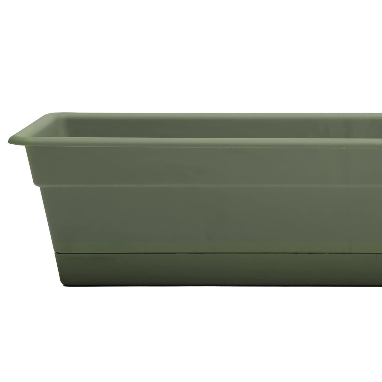 Dura Cotta Window Box Planter 30 Inch - Large Weatherproof Resin Flower Box with Removable Drainage Tray - 4 Gallon Capacity for Indoor & Outdoor Gardening - Perfect for Windowsills, Balconies, Patios and Home Decor