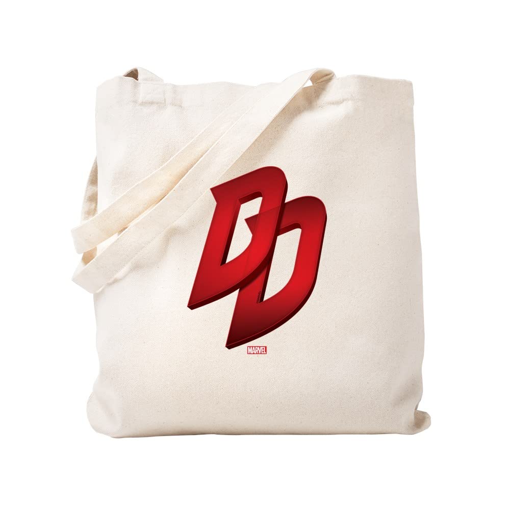 Daredevil Logo Tote Bag - Natural Canvas Reusable Shopping Bag for Groceries, Beach & Work | Eco-Friendly Cotton Tote with Superhero Design