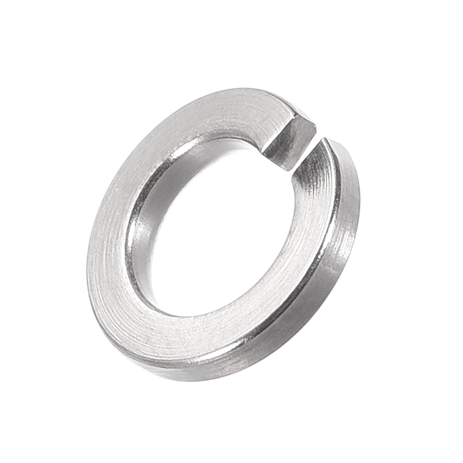 METALLIXITY #12 Split Lock Washer 25Pcs - 304 Stainless Steel Spring Lock Washer Elastic Gasket - Heavy Duty Fasteners for Plumbing, Automotive & Household Repairs