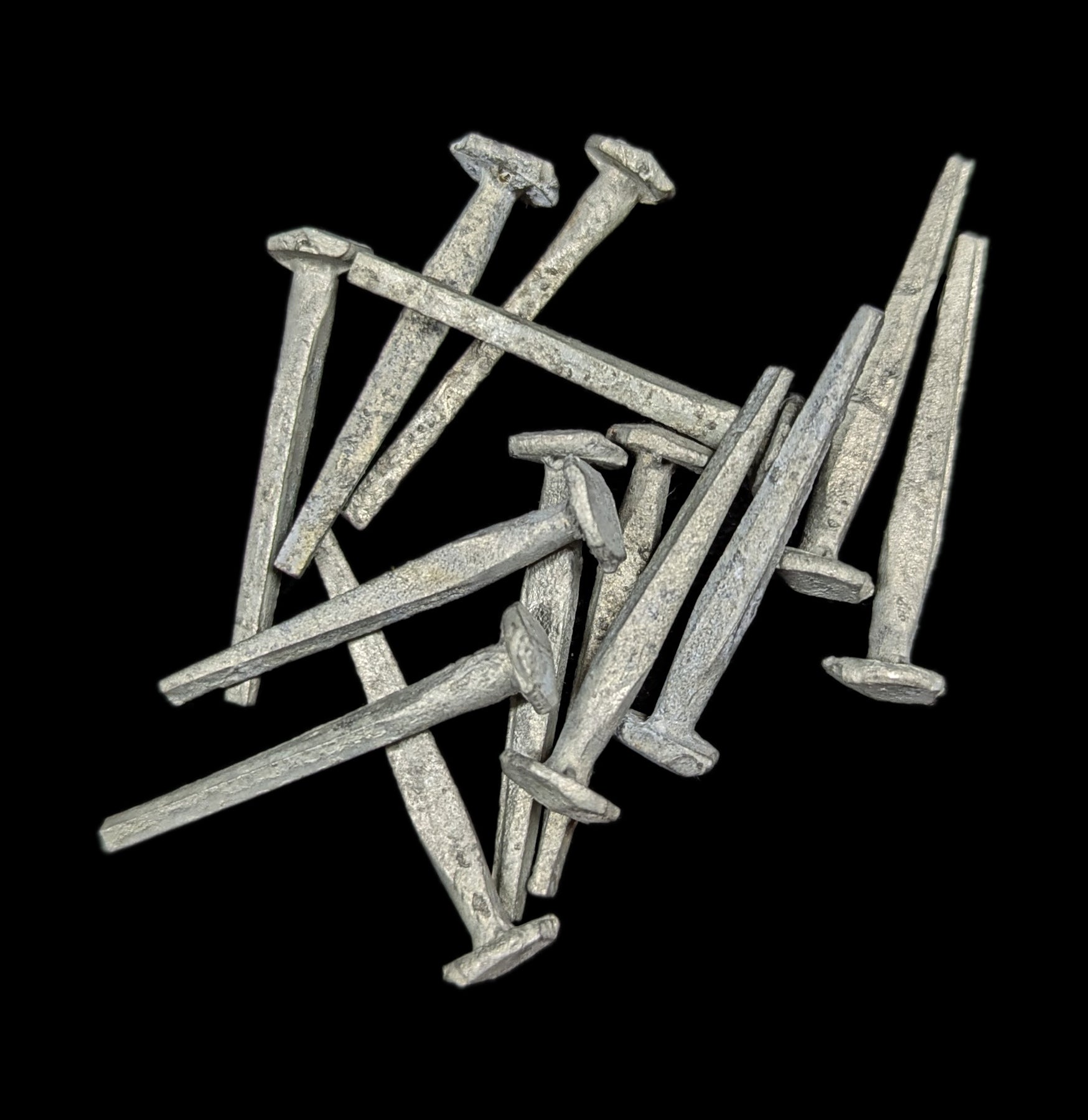 Galvanized Iron Wrought Nails - Heavy Duty Construction & Outdoor Use - Rust-Resistant for Fencing, Decking & Woodworking Projects