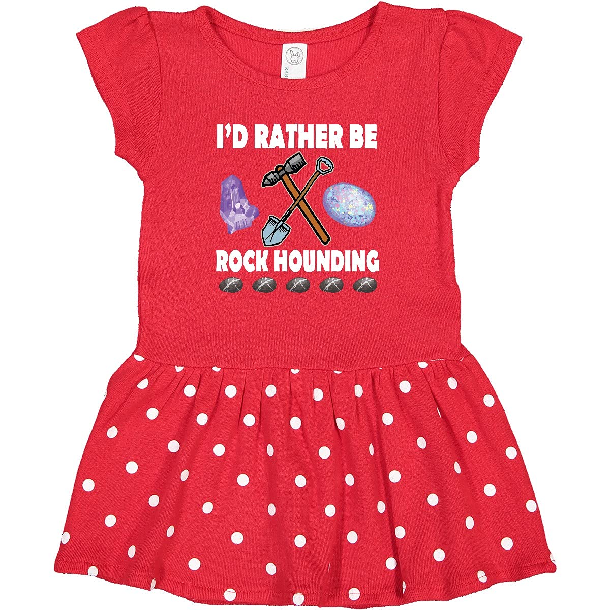 Inktastic Rock Hounding Rock Collector Baby Dress - Cute Geology Outfit for Infant Girls, Perfect for Outdoor Adventures & Nature Exploration