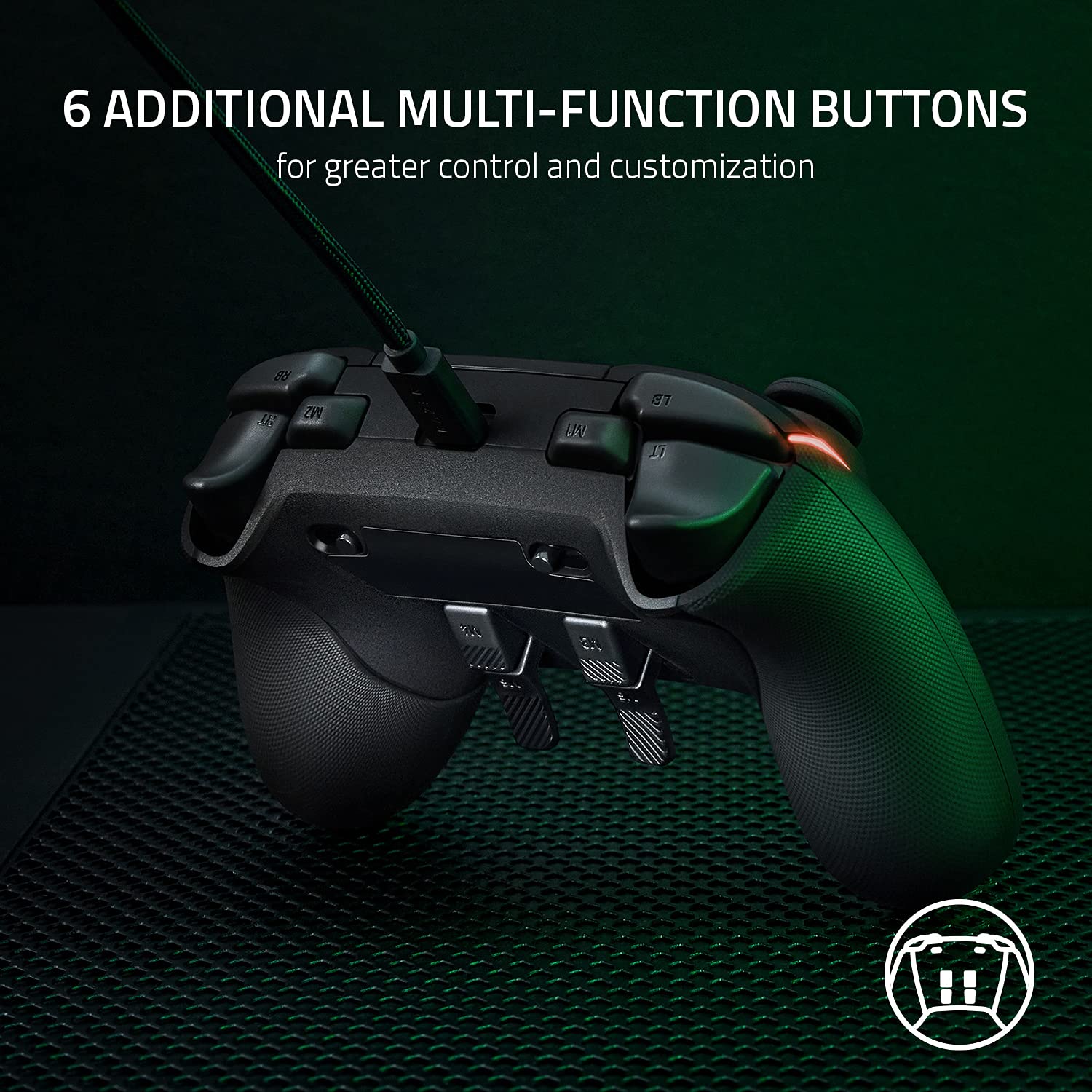 Razer Wolverine V2 Chroma Wired Pro Gaming Controller for Xbox Series X|S, Xbox One & PC - Customizable RGB Lighting, Remappable Buttons, Mecha-Tactile Switches, Trigger Stops - Black | Perfect for Competitive Gaming, Esports & PC Game Sessions