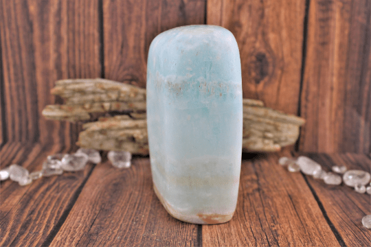 Natural Caribbean Calcite Freeform Stone - Healing Crystal for Meditation, Reiki & Home Decor - Perfect for Spiritual Growth & Positive Energy