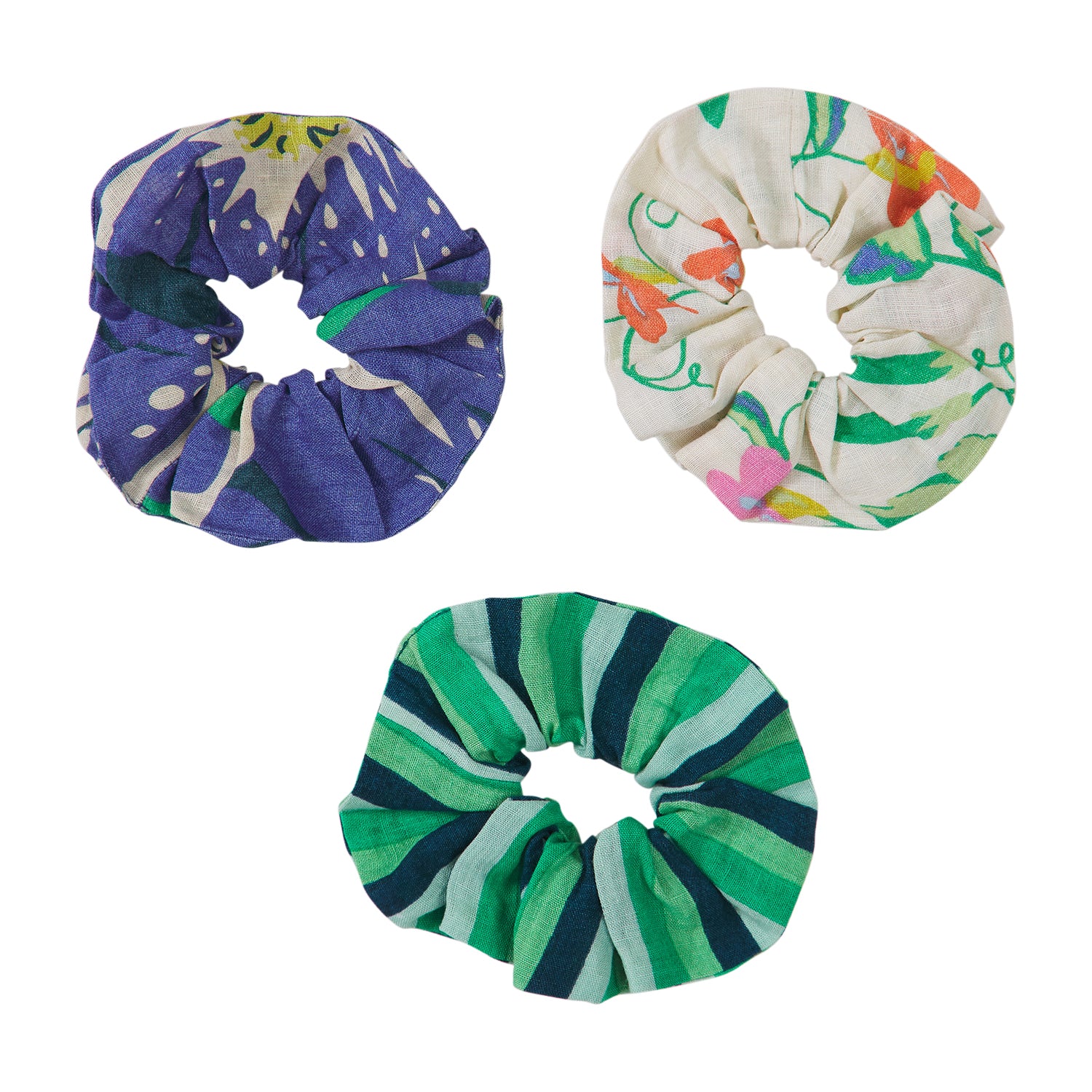 Berkeley Hair Scrunchies Set - 6 Pack Soft Elastic Hair Ties for Women & Girls - No Slip Ponytail Holders for Workout, Yoga, Running & Everyday Use