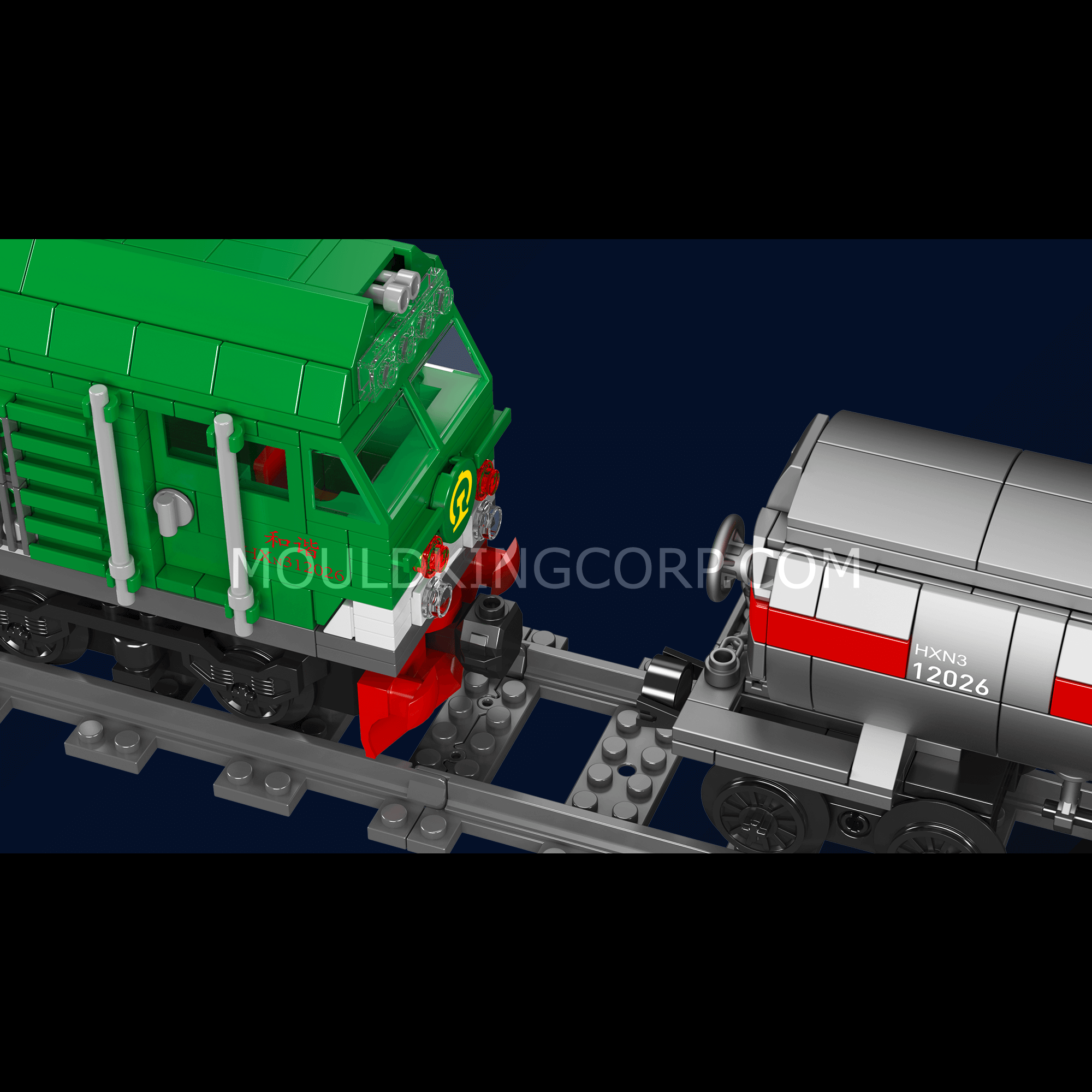 Mould King 12026 HXN 3 Diesel Locomotive Building Blocks Set - 1,090 Pieces STEM Toy for Adults & Kids | Perfect for Train Enthusiasts, DIY Projects & Educational Play