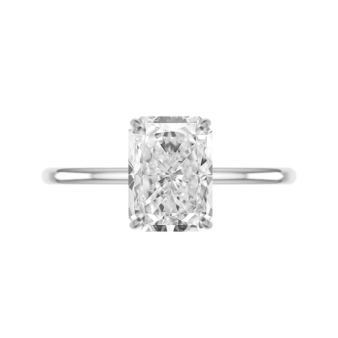 3 CT Radiant Cut Moissanite Engagement Ring - Vintage Solitaire Wedding Band with 4-Prong Setting in Sterling Silver - Anniversary Promise Ring Gift for Her - Perfect for Proposals, Weddings & Special Occasions