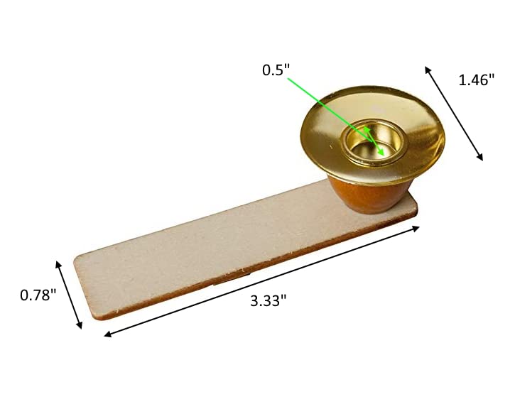 6-Piece Candle Holders Replacement Kit for 18-Inch Natural Pyramid Candles - Durable Metal Candle Cups for Home Decor, Wedding Centerpieces & Holiday Table Settings
