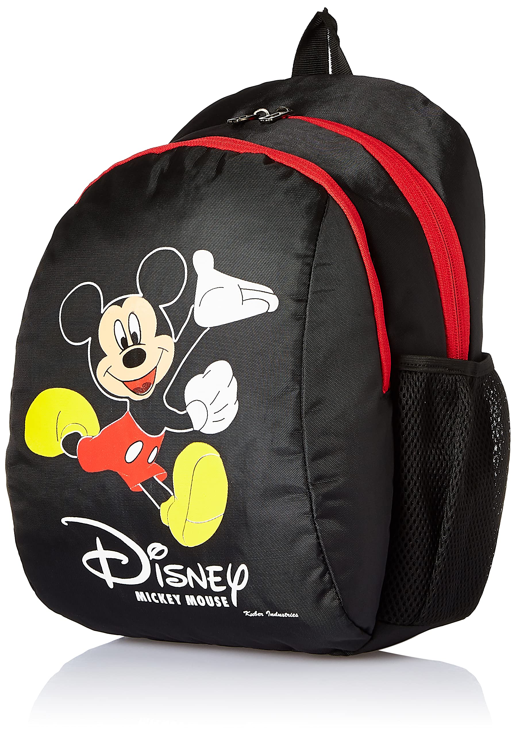 Kuber Industries Disney Mickey Mouse Print Unisex School Backpack for Kids - Lightweight Durable Polyester Bookbag for Boys & Girls - Perfect for School, Travel & Daily Use