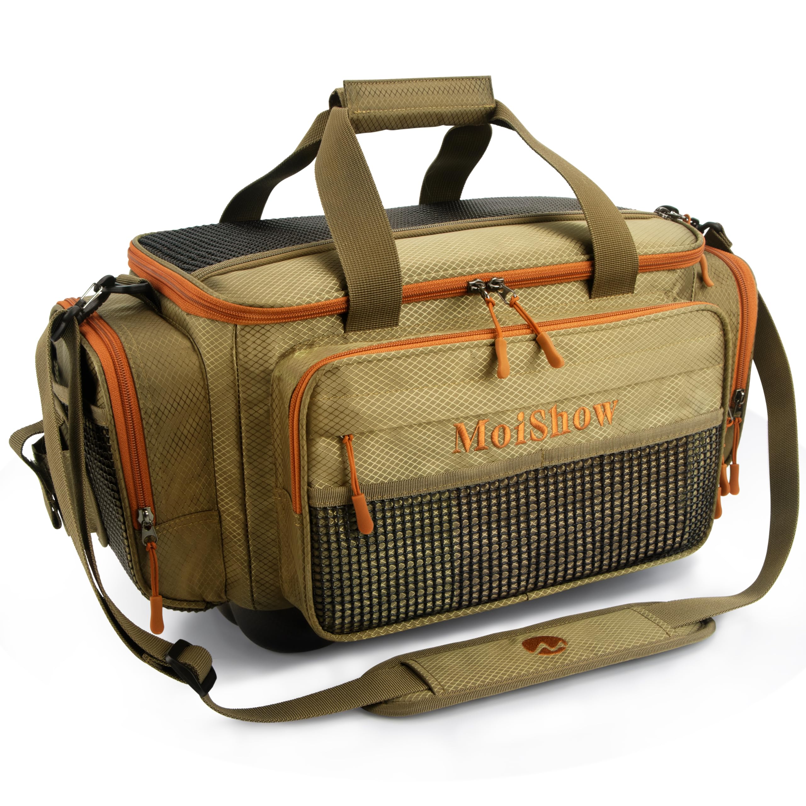 **Waterproof Fishing Tackle Box Bag - Durable Saltwater & Freshwater Fishing Gear Organizer with Padded Shoulder Strap - Fits 3600 & 3700 Tackle Boxes - Perfect for Shore, Boat & Kayak Fishing**