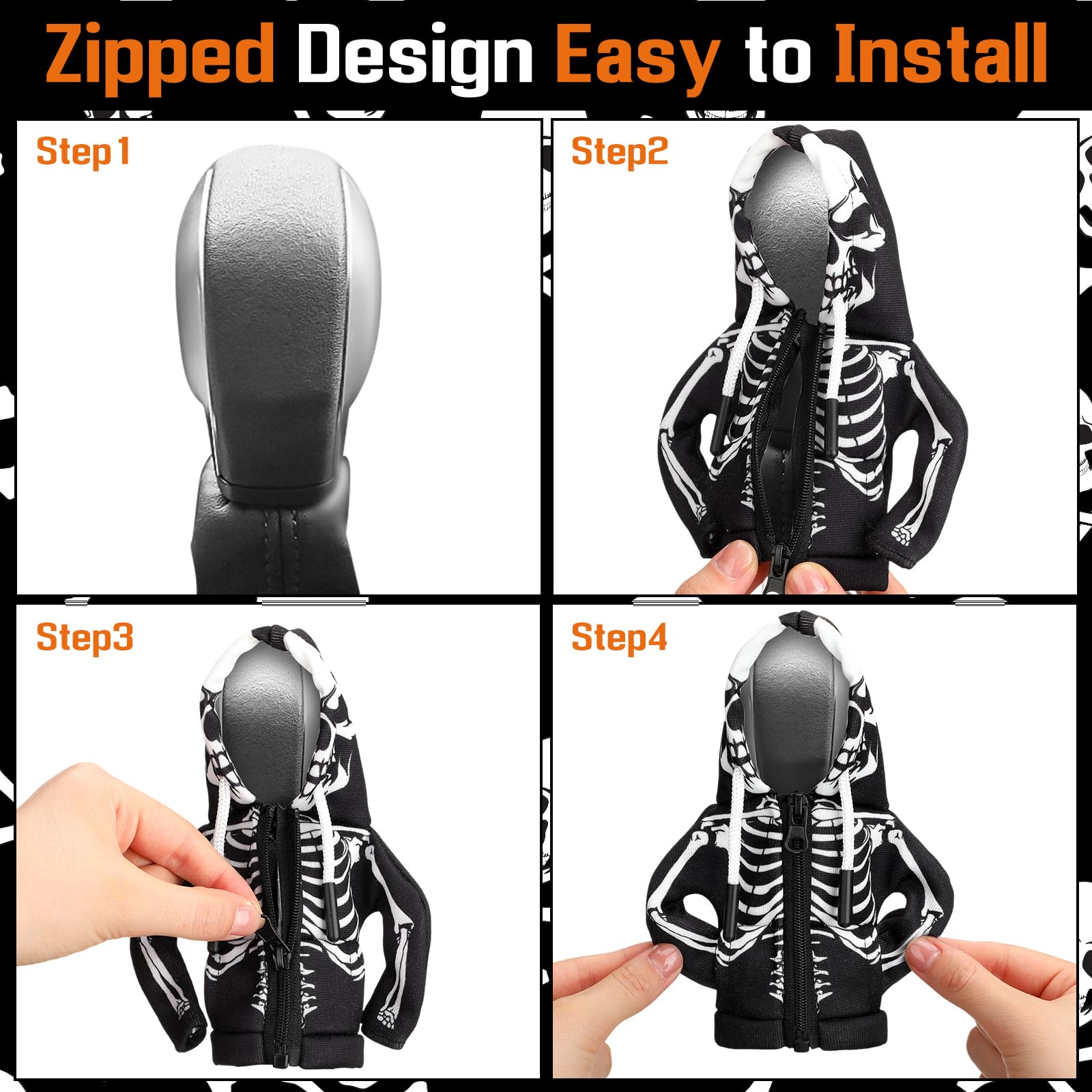 Funny Universal Car Gear Shift Hoodie Cover - Mini Shift Knob Decoration for Automotive Interior Accessories (Christmas/Halloween Gift) - Perfect for Car Enthusiasts & Prank Gifts