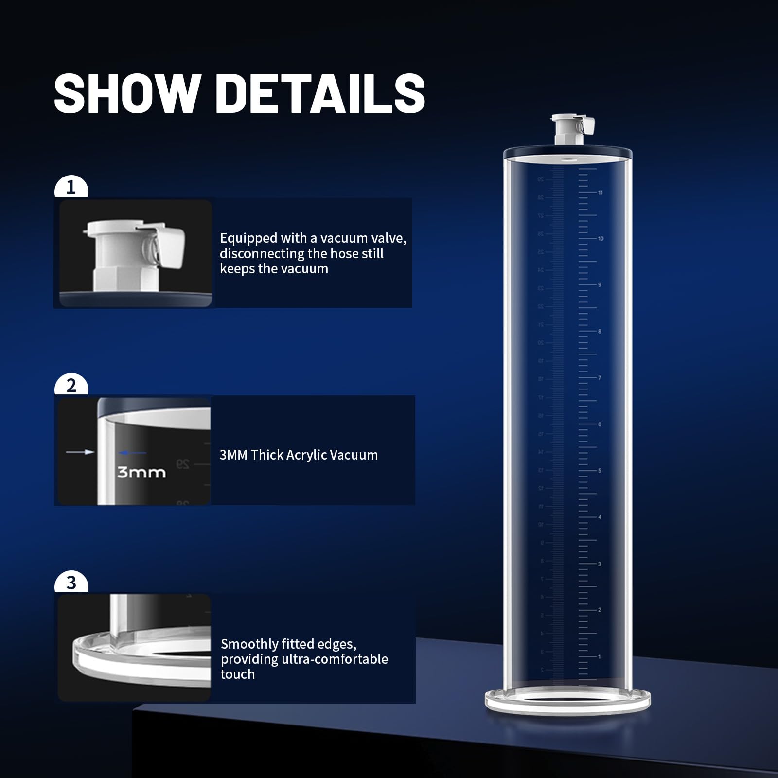 Premium Male Enhancement Vacuum Pump System with Pressure Gauge - 9