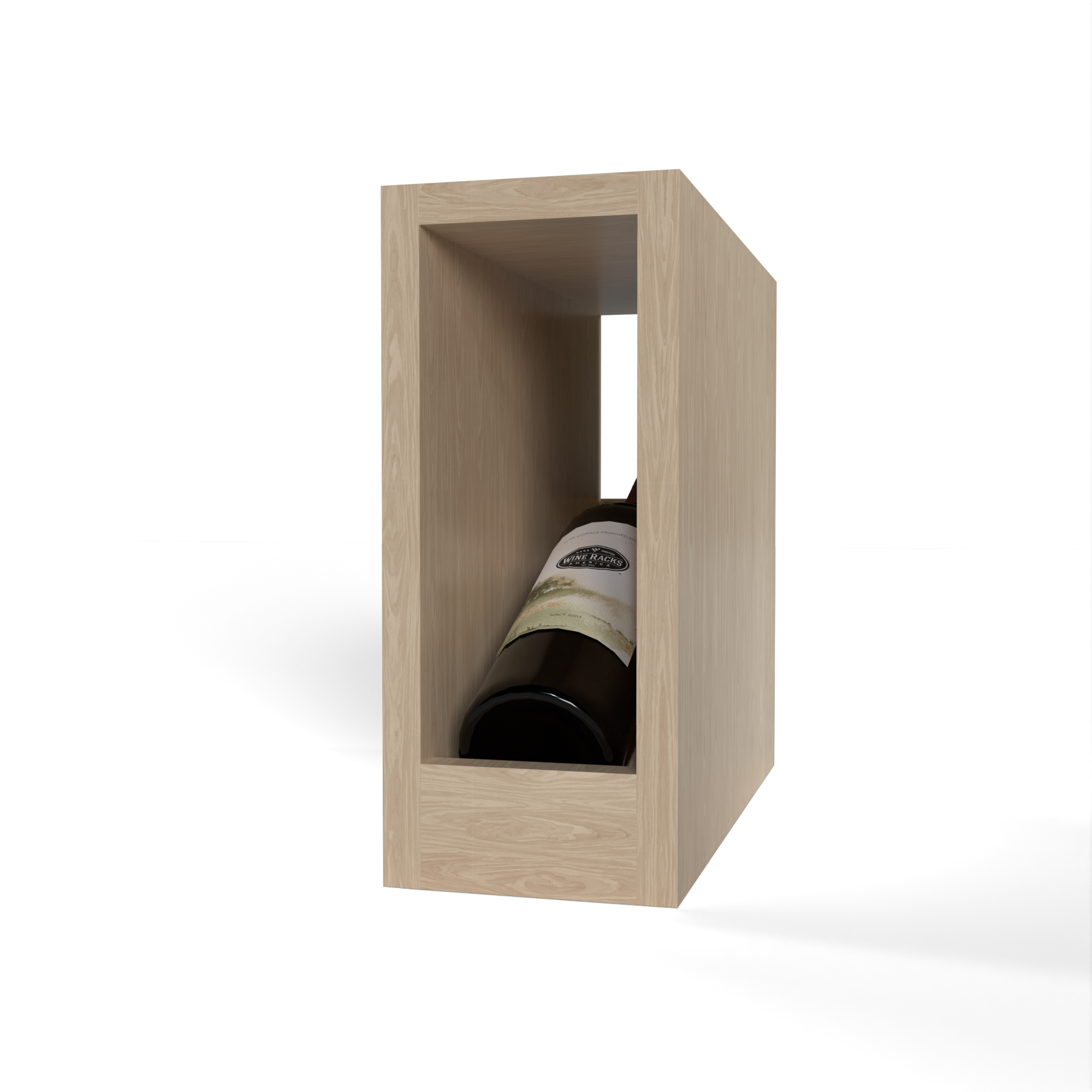 GrandCellar™ 1 Column Full Depth Elevated Cradle Display Row - 12 Bottle Wine Rack for Home Bar, Kitchen, or Dining Room Storage