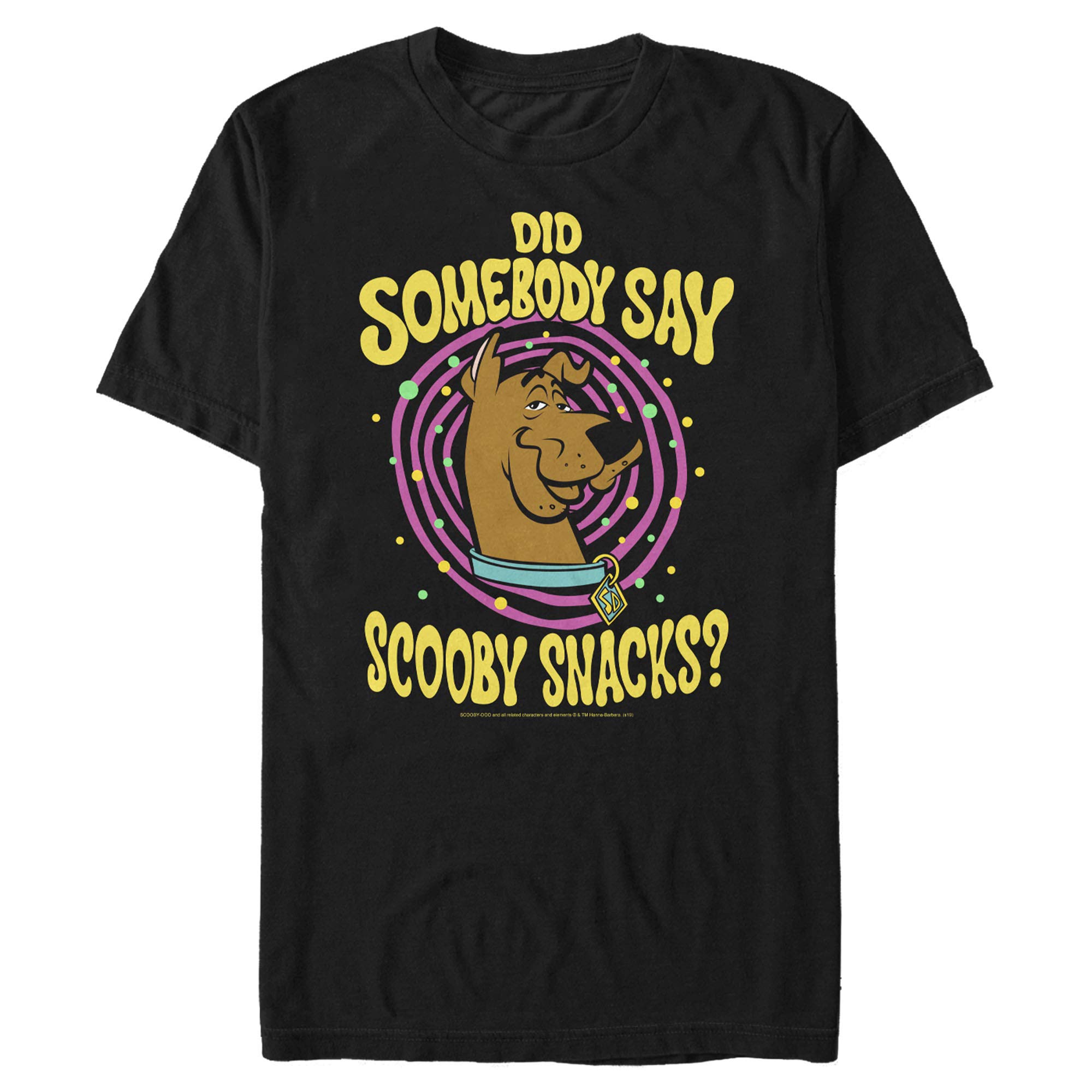 Scooby Doo 'Did Somebody Say Scooby Snacks?' Men's Graphic T-Shirt - Funny Cartoon Tee for Fans, Casual Wear & Gift