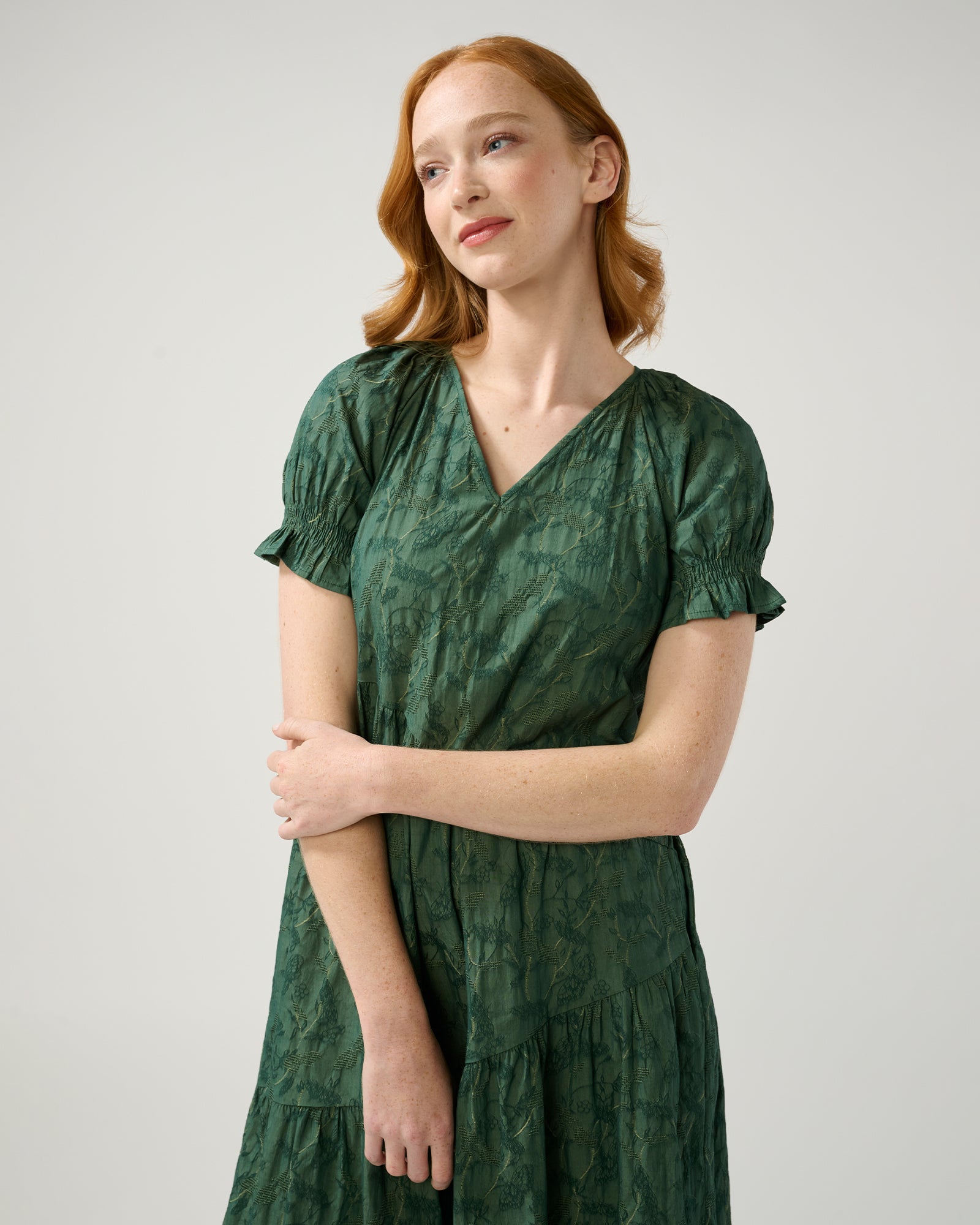 Elegant Serene Forest Green Dress for Women - Perfect for Casual Outings, Parties, and Special Occasions