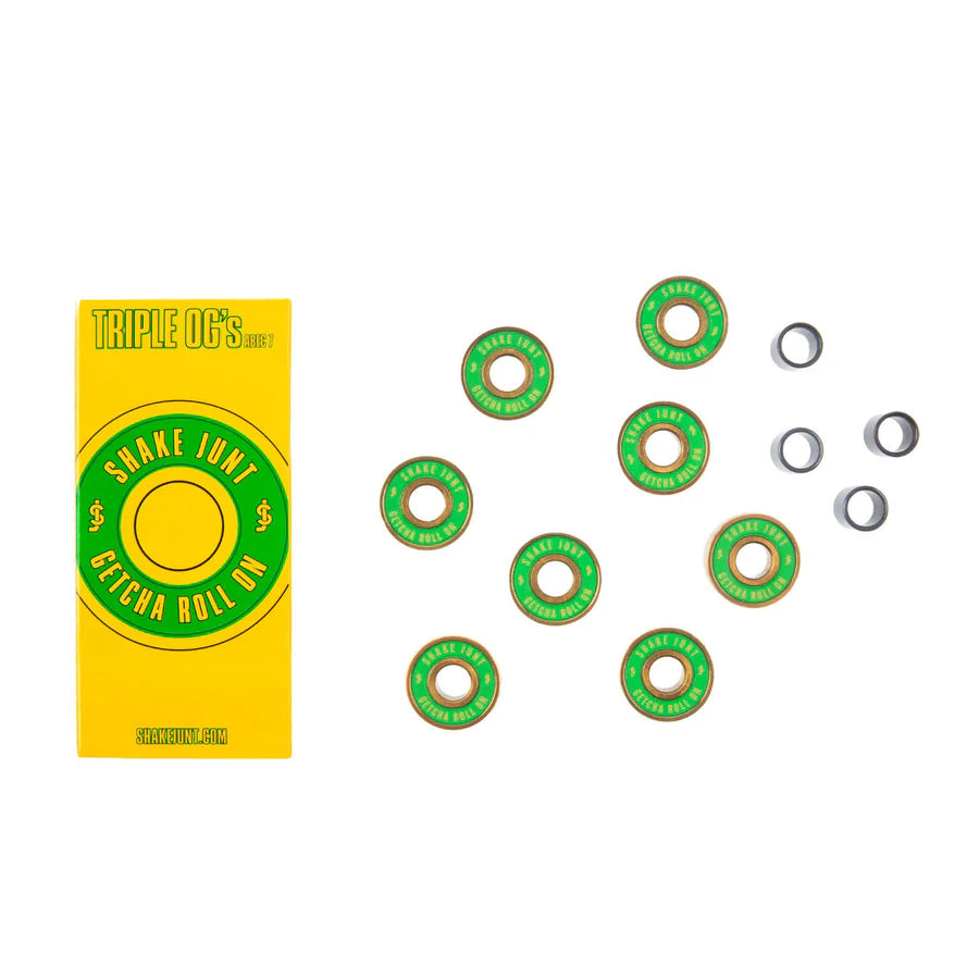 Shake Junt ABEC 7 Skateboard Bearings - High Speed Precision Bearings for Skateboards, Longboards & Roller Skates - Perfect for Street Skating, Park Riding & Vert Tricks