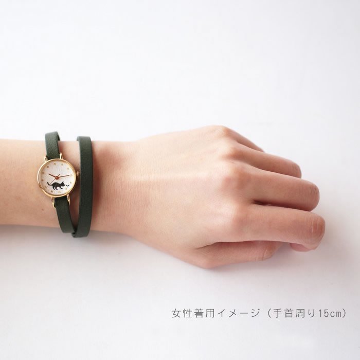 Japanese Handmade Women's Wristwatch - Cat & Seed Leaf Design | Elegant Fashion Accessory for Daily Wear, Office & Special Occasions