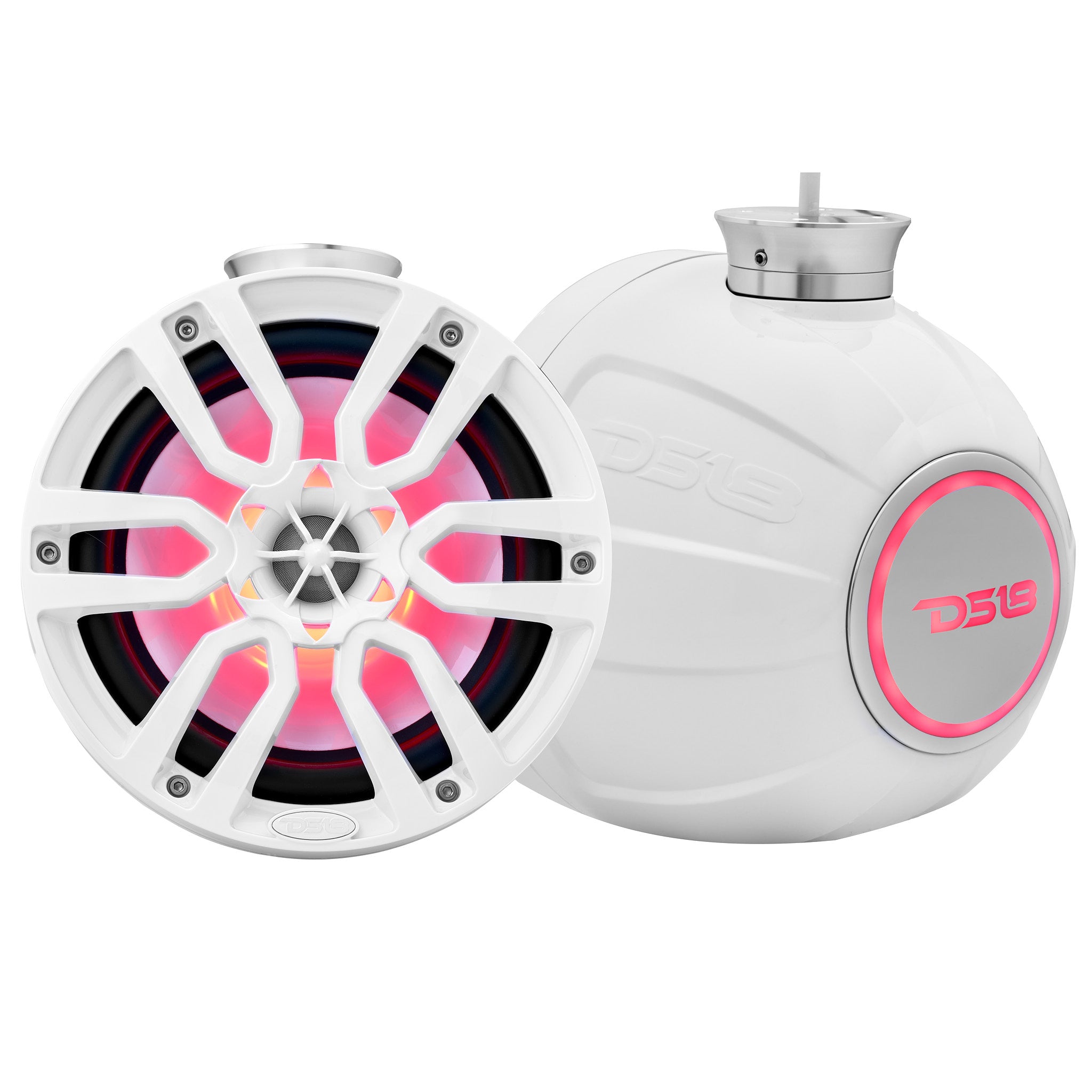 NXL 8 Pod 375W Marine Speaker with Built-in RGB LED Lights (Pair) - Waterproof Bluetooth Audio System for Jet Skis, Boats & Outdoor Parties