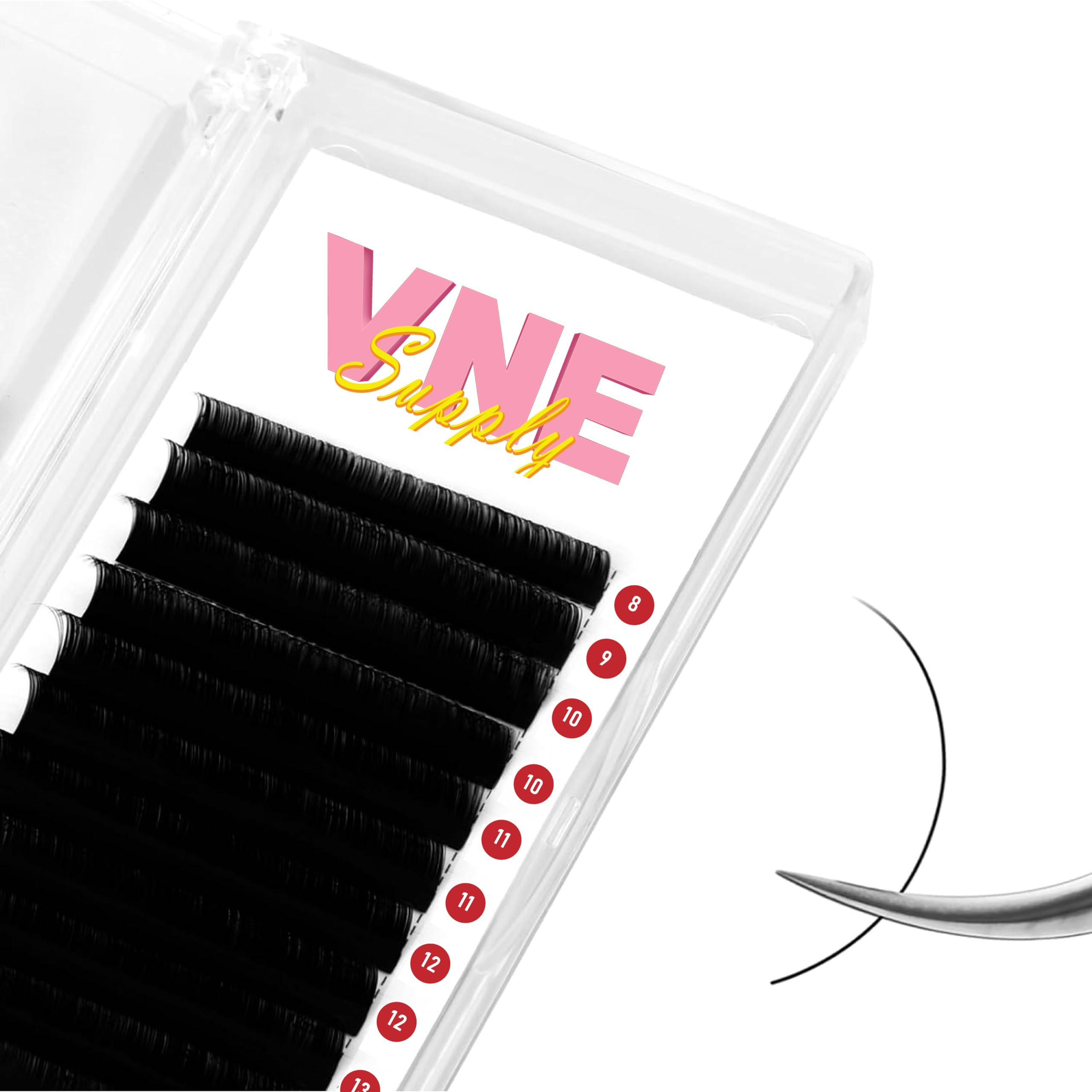 Premium Silk Eyelash Extensions 0.05 C/CC/D/DD/J/B/L Curl 13-20mm - Individual Volume & Classic Lashes for Professional Salon or Home Use - Soft Matte Dark False Eyelashes for Natural or Dramatic Look