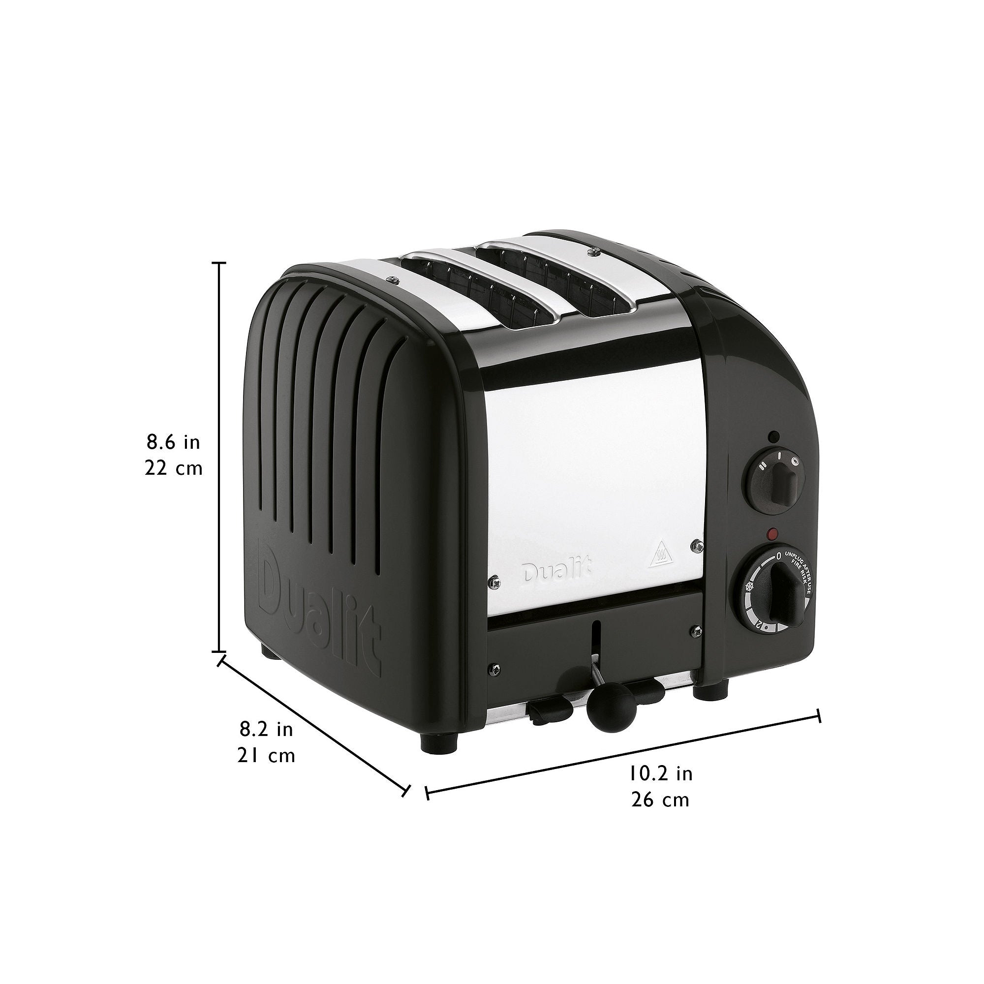 Dualit 2 Slice Newgen Toaster 27155 - Matte Black | Premium Stainless Steel Toaster for Kitchen | Perfect for Breakfast, Toast, Bagels & More