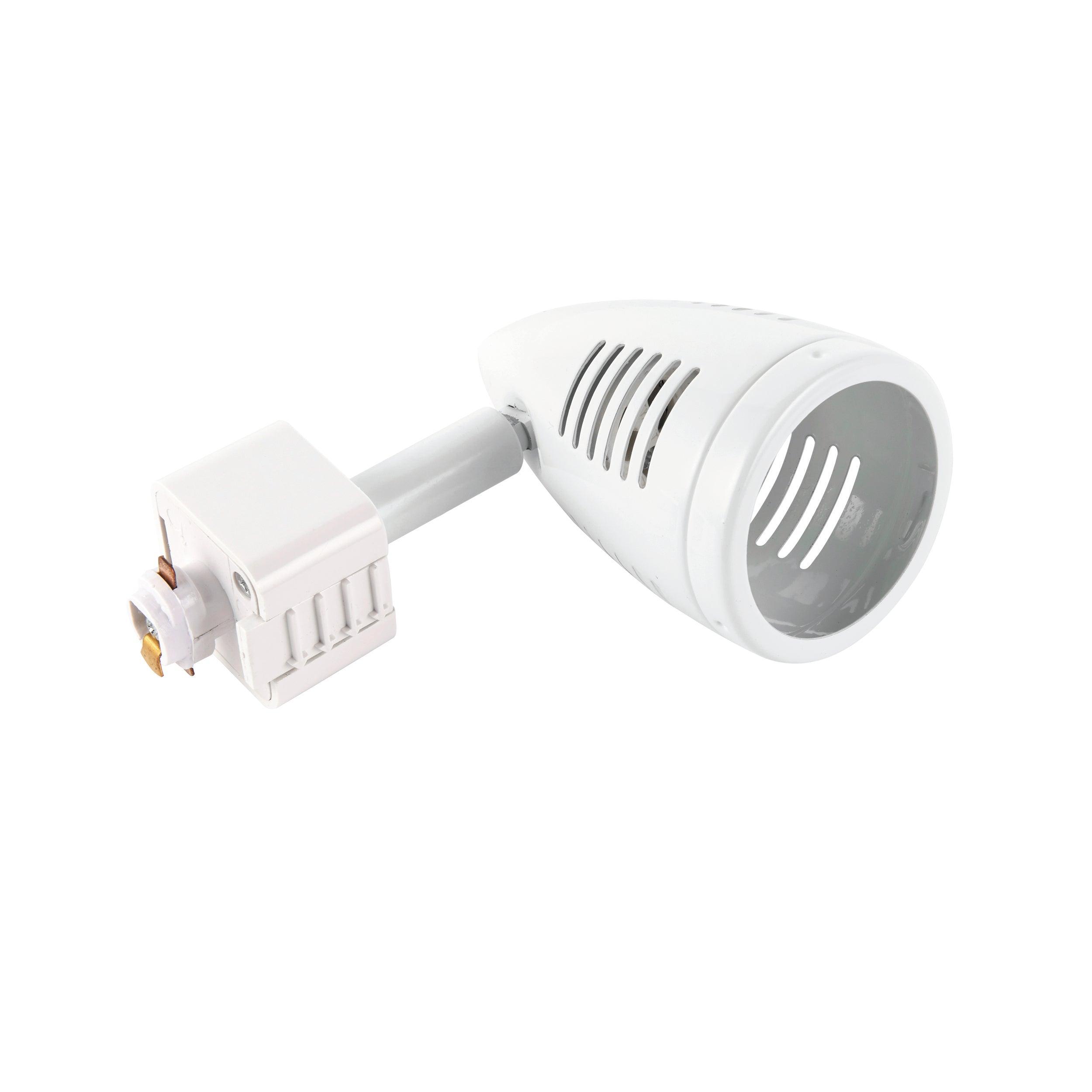 Bullet White Track Spotlight - Adjustable LED Spotlight for Home, Retail & Gallery Lighting - Perfect for Accent Lighting and Display Cases
