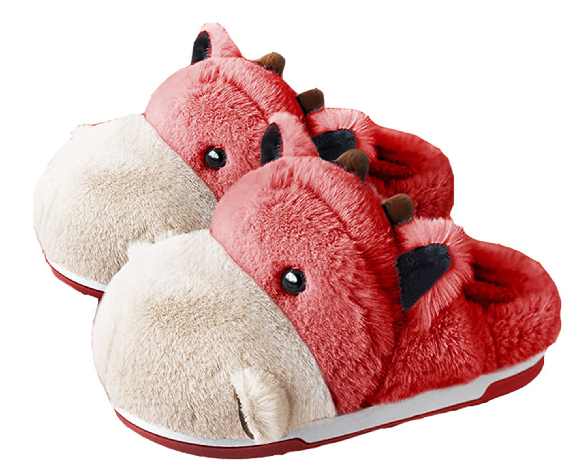 LANFIRE Women's Cute Hippo Slippers - Animal House Shoes, Cozy Fuzzy Winter Slippers, Soft Plush Cotton Indoor Slippers for Women - Perfect for Home, Lounge & Gift Giving
