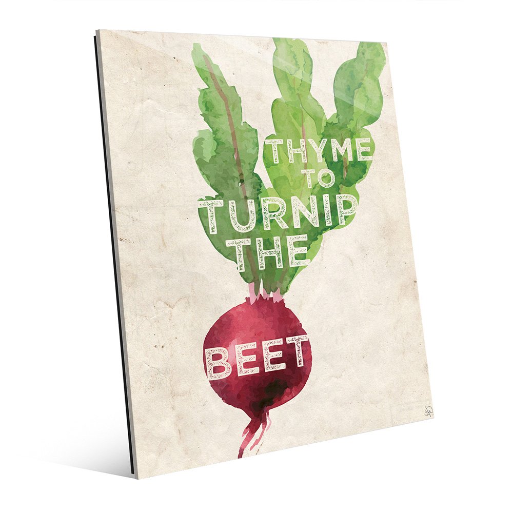 Funny Vegetable Quote Wall Art - Kitchen Decor for Home & Office